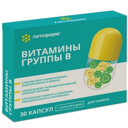 Витамины группы B капс. №30 ЛетоФарм/Россия