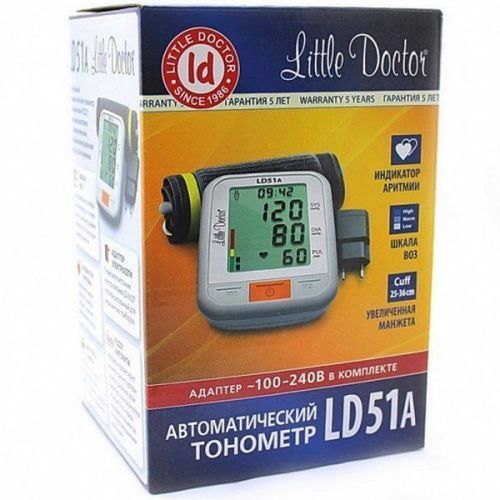 Тонометр LD-51A (автомат. на плечо + индикатор аритмии + адаптер) Little Doctor/Сингапур