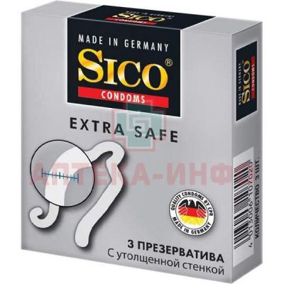 Презерватив SICO №3 X-tra (с утолщенной стенкой, серая уп.) C P R/Германия