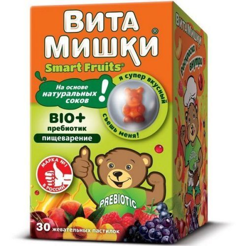 Витамишки Bio+ (пребиотик) д/пищеварения пастилки жев. №30 Funtrition S.A.S/Колумбия/Биовид/Россия