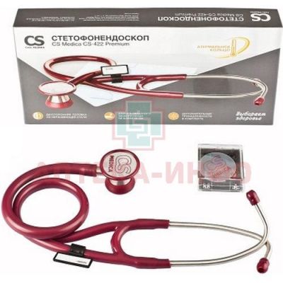 Стетофонендоскоп C.S. Medica CS-422 Premium (малиновый) CS Medica/Китай