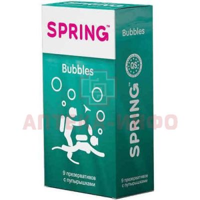 Презерватив SPRING Bubbles №9 (с пупырышками) (Dongtai Biomed Industrial/Китай)
