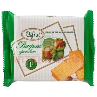 Вафли BIFRUT ореховые на фруктозе 60г Диамир К/Россия
