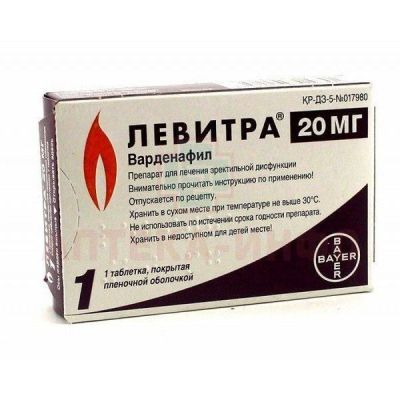 Левитра таб. п/пл. об. 20мг №1 Bayer Pharma AG/Германия