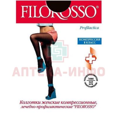 Колготы FILOROSSO PROFILACTICA 80den 1-кл. женские разм. 6 черный Петротекс/Россия