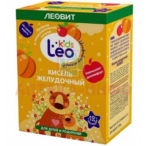 Кисель ЛЕОВИТ LEO KIDS желудочный 12г №5 Леовит Hyтрио/Россия