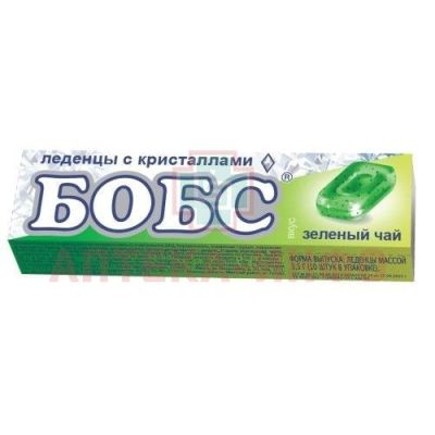 Леденцы БОБС Зеленый чай и лимон с мятн. кристал. №10 Мак-Иваново/Россия