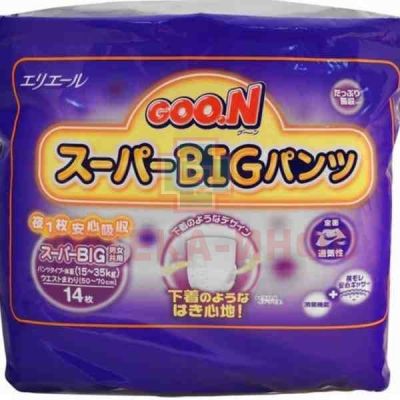 Подгузники-трусики GOON Super Big (15-35кг) №14 Daio Paper Corporation/Япония