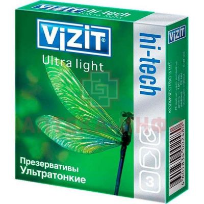 Презерватив VIZIT Hi-Tech Ultra Light (ультратонкие) №3 Condomi Erfurt/Германия
