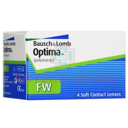 Линзы Optima FW (квартал) pk 4 Dia 14.0 BC 8.4 контактные мягкие корриг. (-3,00) Bausch & Lomb